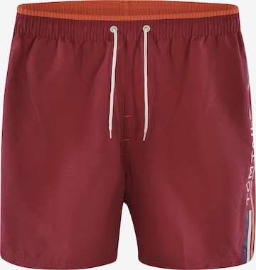 TOM TAILOR Board Shorts ' BEN ' in Red: front