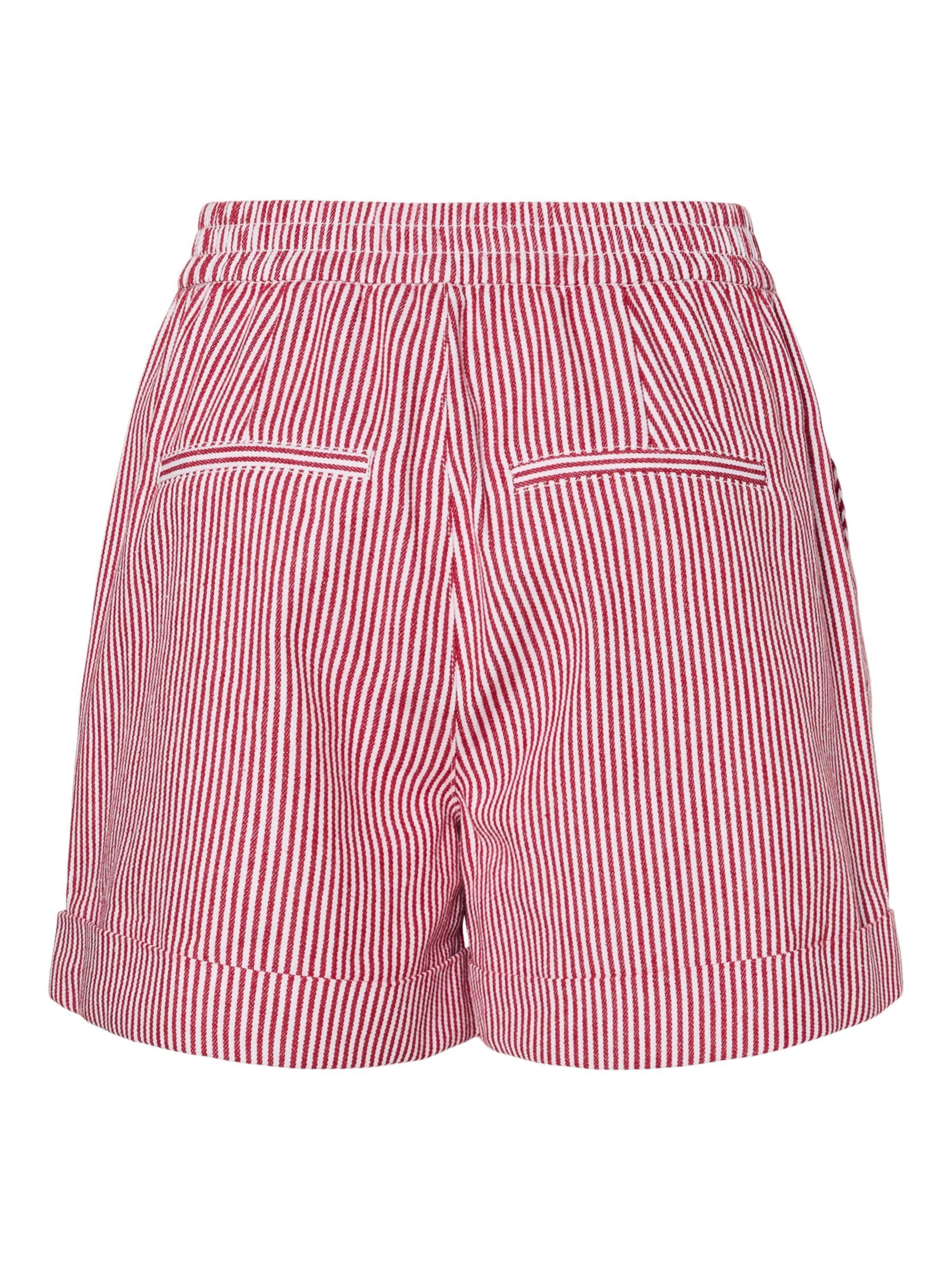 PIECES regular Bukser 'PCAllo' i rød