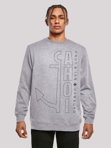 F4NT4STIC Sweatshirt 'Ahoi Anker Outlines Knut & Jan Hamburg' in Grey |  ABOUT YOU