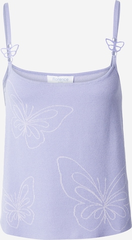 florence by mills exclusive for ABOUT YOU - Top de malha 'Sweet Hibiscus' em roxo: frente