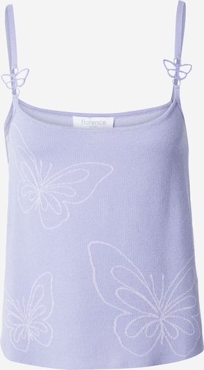 florence by mills exclusive for ABOUT YOU Knitted top 'Sweet Hibiscus' in Purple / Off white, Item view