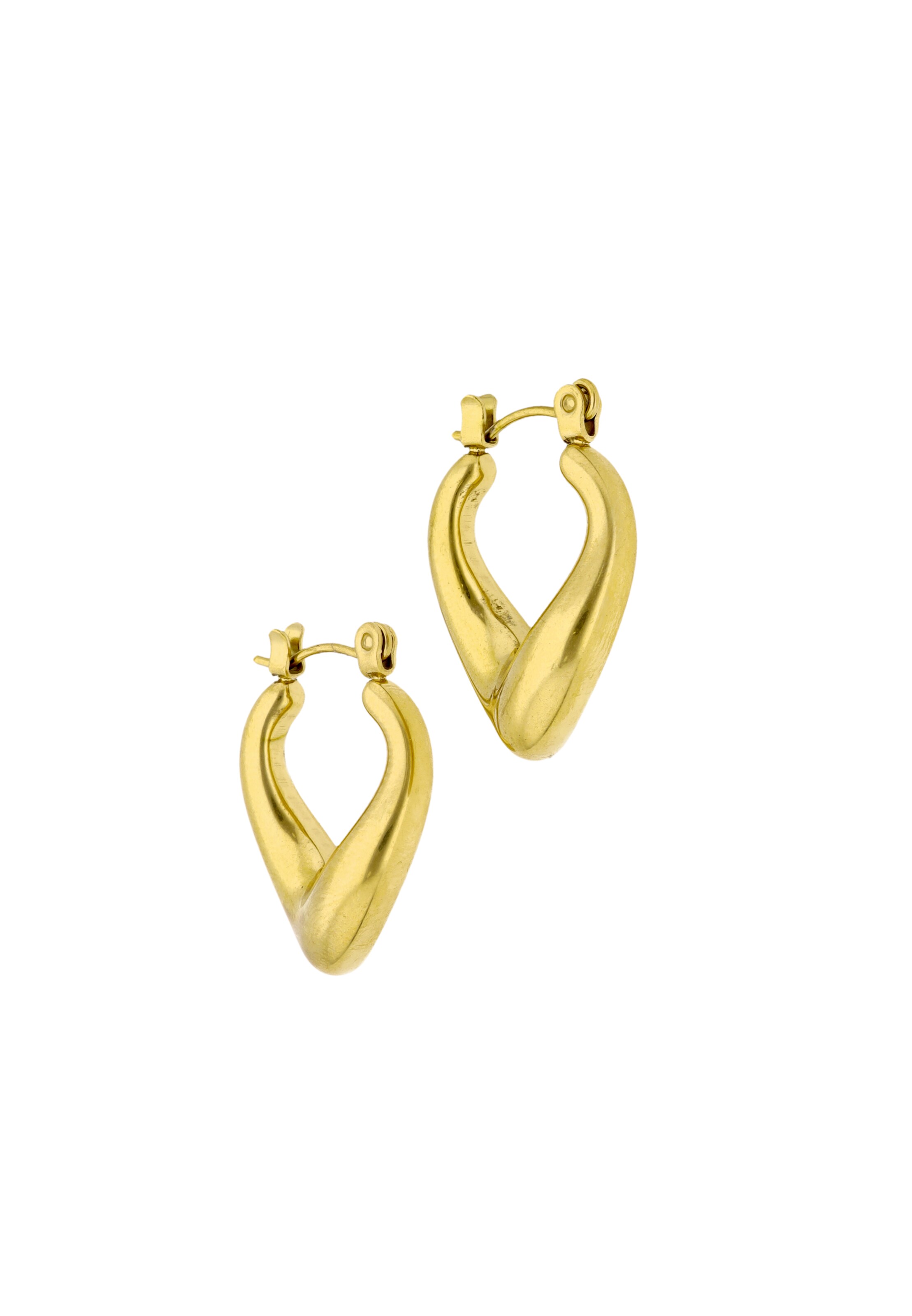 Boucles d'oreilles usha WHITE LABEL en or : devant