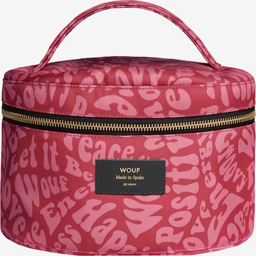 Wouf Toiletry Bag in Pink: front