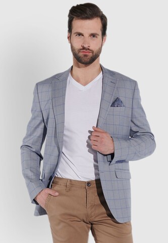 Coupe slim Veste de costume Steffen Klein en gris : devant