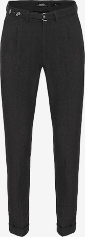 Antioch Slim fit Pleat-front trousers in Grey: front