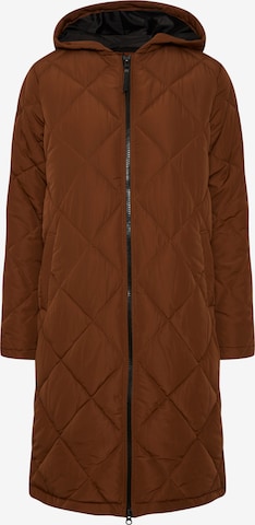 Oxmo Between-Seasons Coat 'Stanca' in Brown: front
