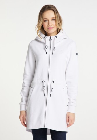 DreiMaster Maritim Sweat jacket in White: front