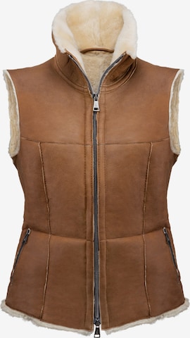 Werner Christ Horse Vest 'Kimberly' in Brown: front