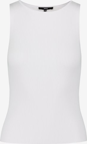 Top in maglia di zero in bianco: frontale