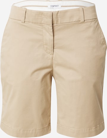 ESPRIT - regular Pantalón en beige: frente