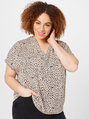 ABOUT YOU Curvy Shirt 'Mele' in Brown: front