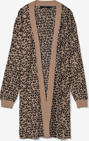 Vero Moda Curve Knit Cardigan 'VMCNancy' in Brown: front