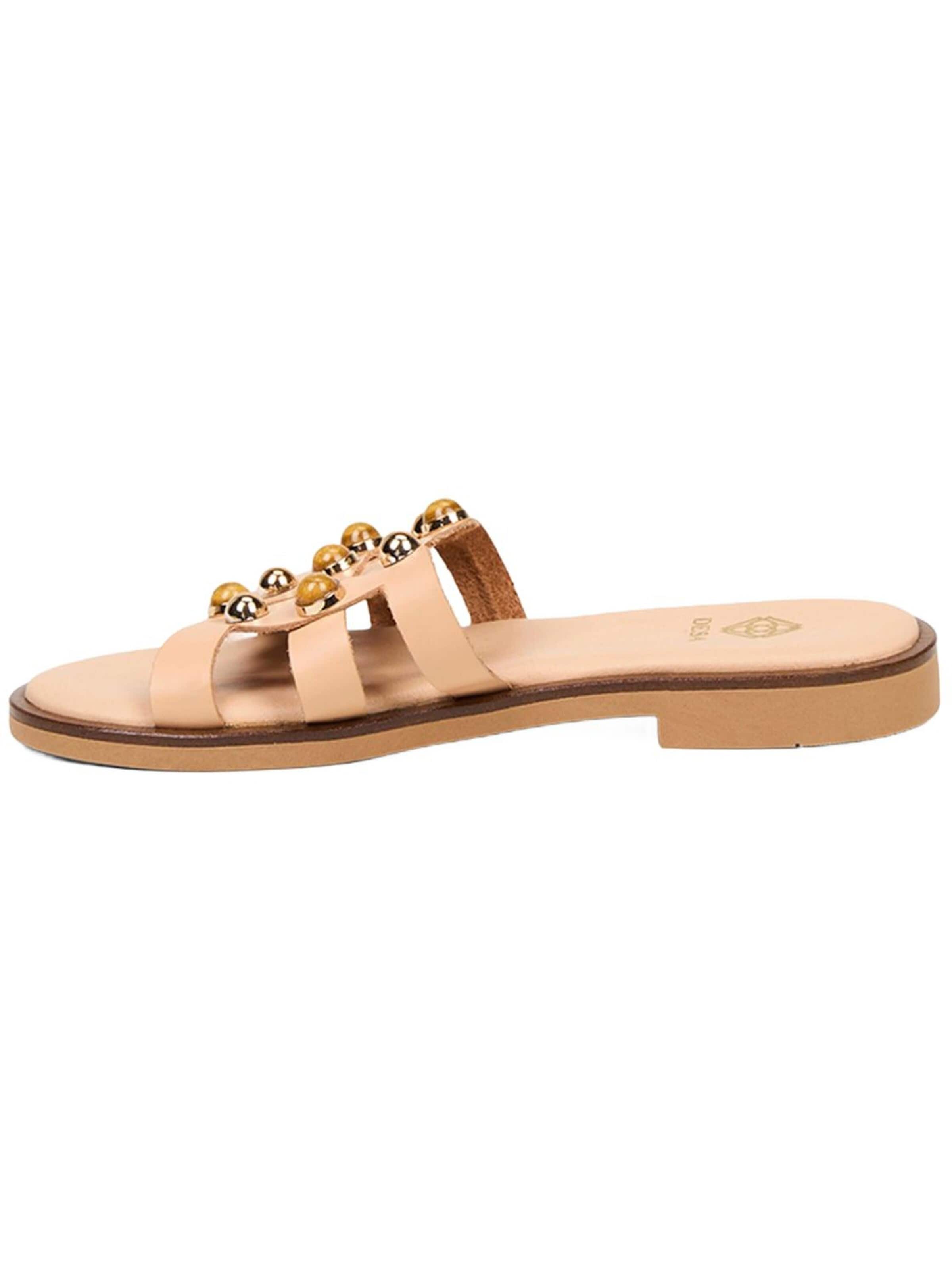 Desa Muiltjes 'Pantoletten' in Beige