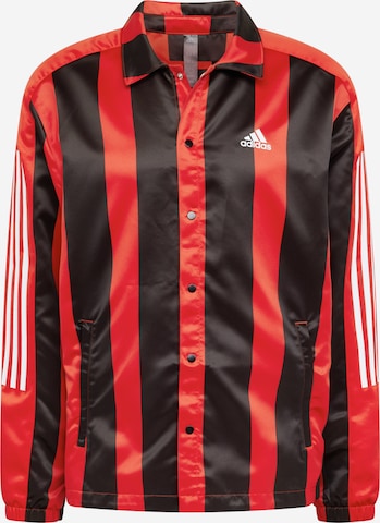ADIDAS SPORTSWEAR Sports jacket 'Satin es' in Red: front
