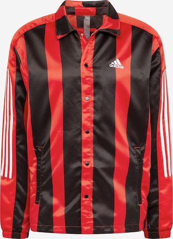 ADIDAS SPORTSWEAR - Casaco deportivo 'Satin es' em vermelho: frente