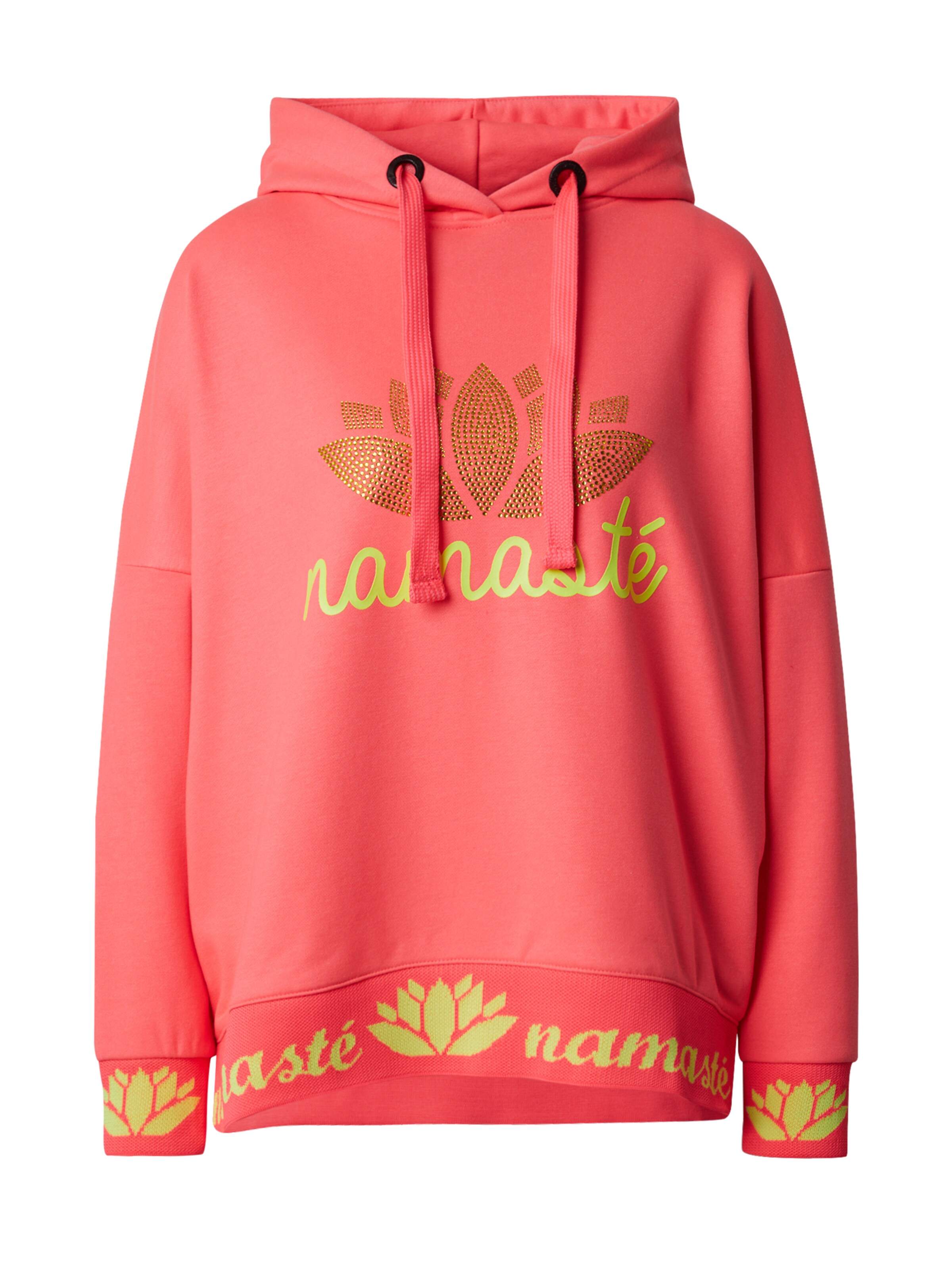 miss goodlife Μπλούζα φούτερ 'Namaste' σε ροζ: μπροστά