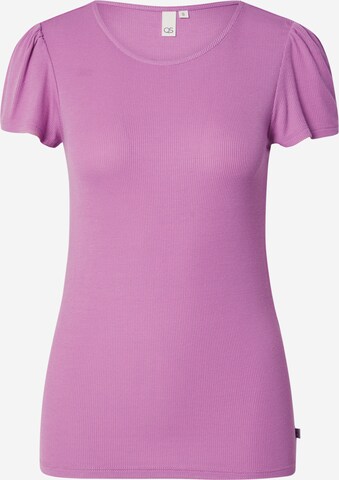 T-shirt QS en violet : devant