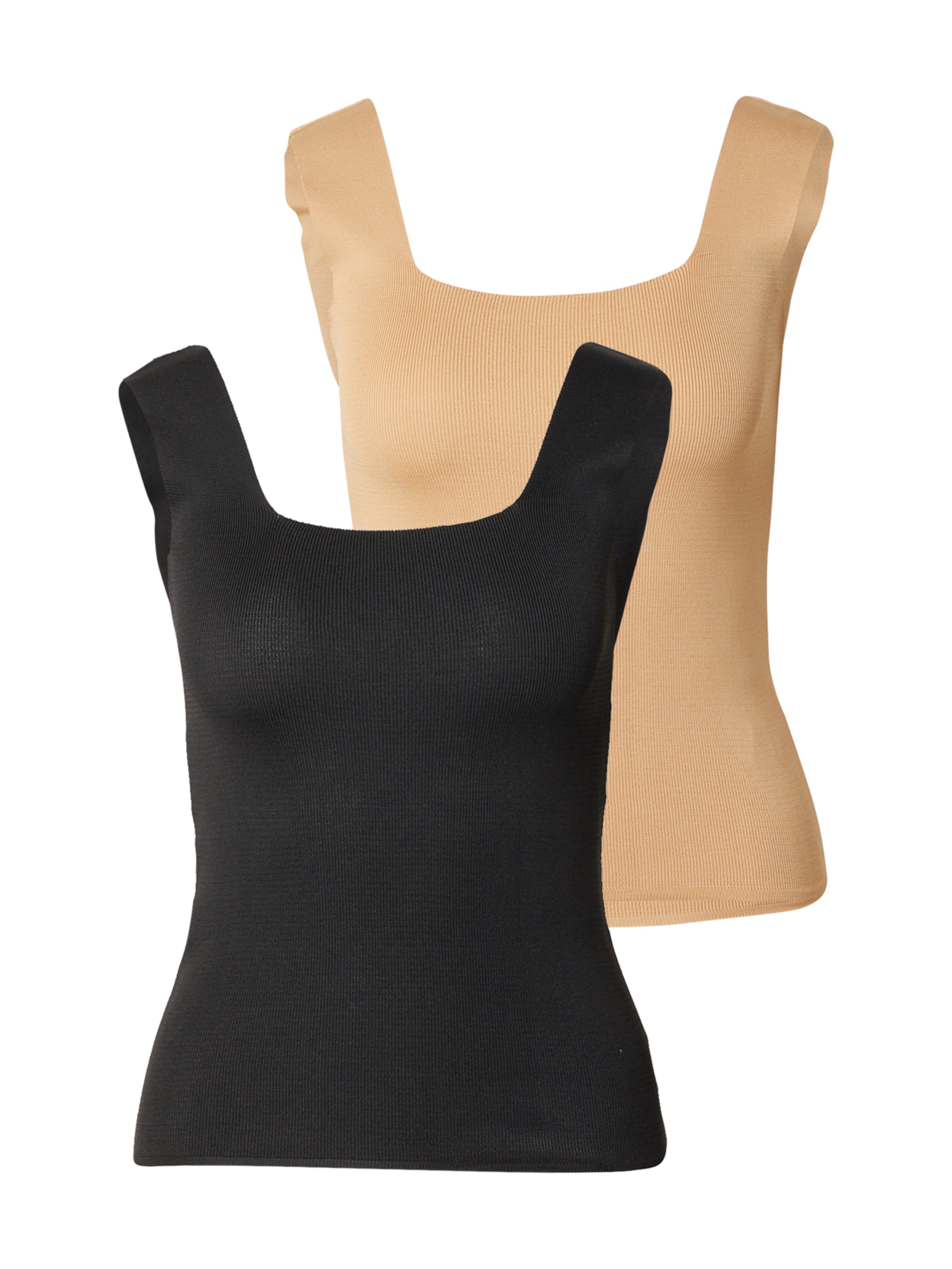 Top in maglia di Happiness İstanbul in beige: frontale