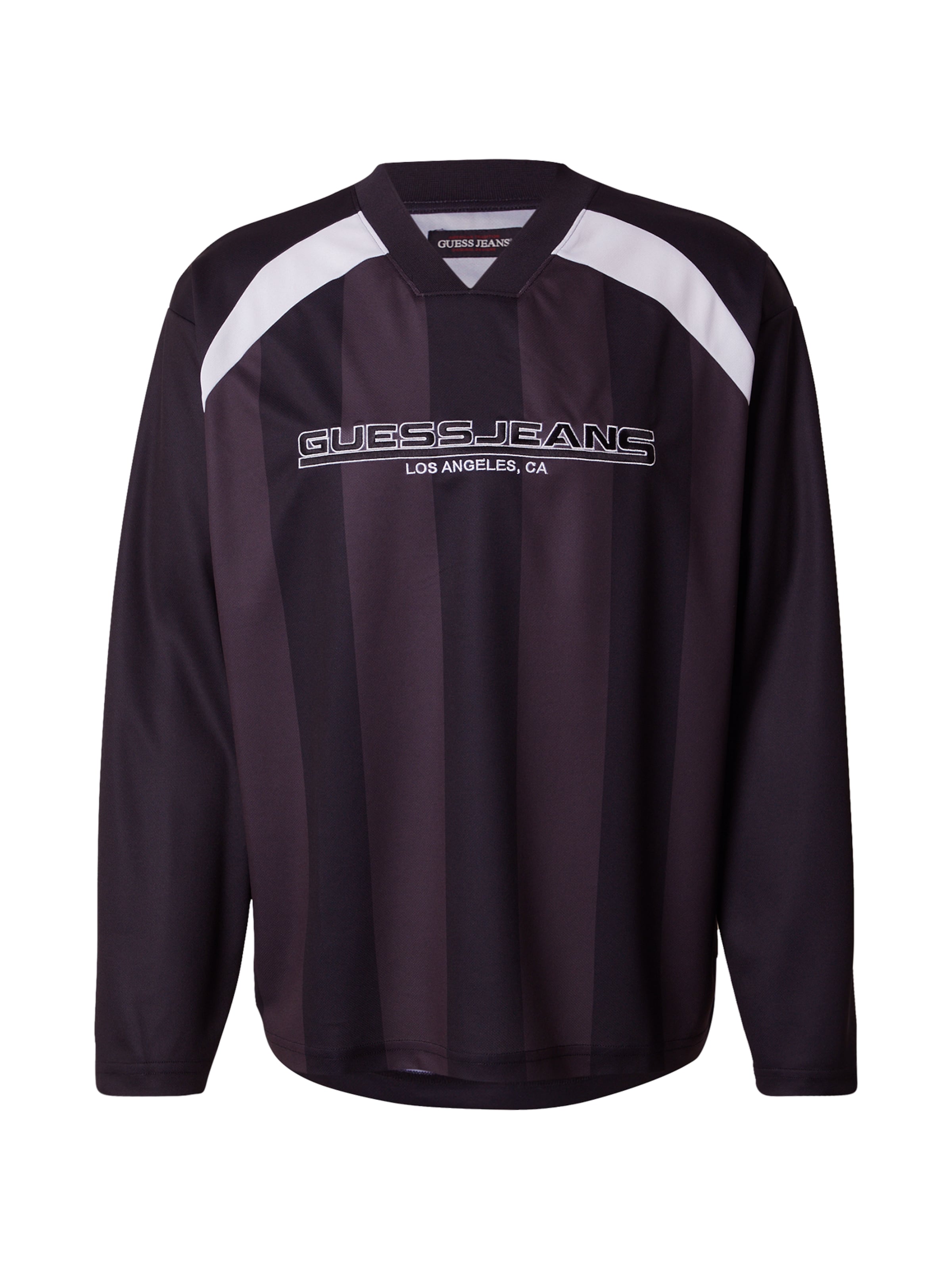 GUESS JEANS Μπλουζάκι σε μαύρο: μπροστά