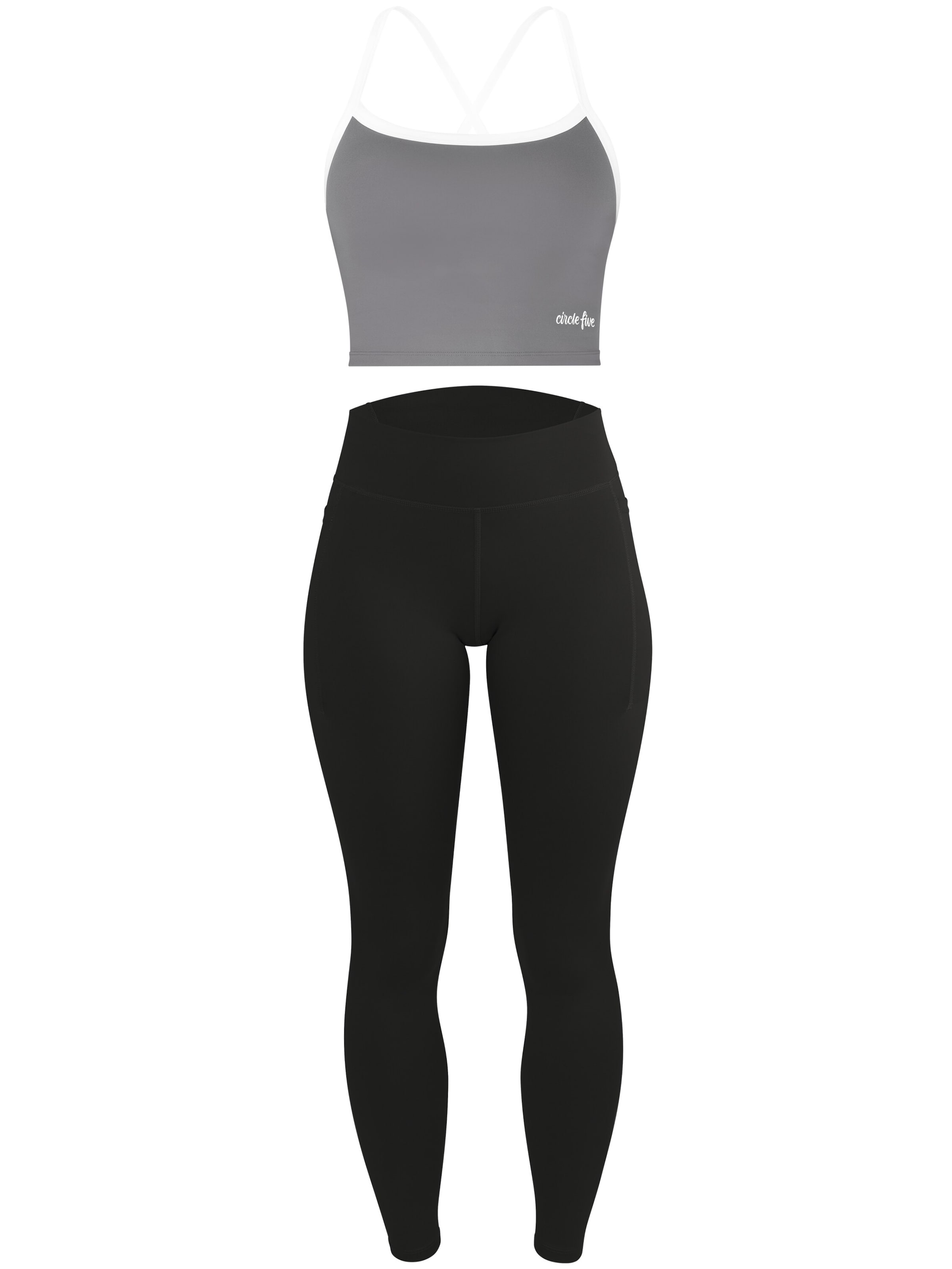 Completo sportivo di normani in grigio: frontale