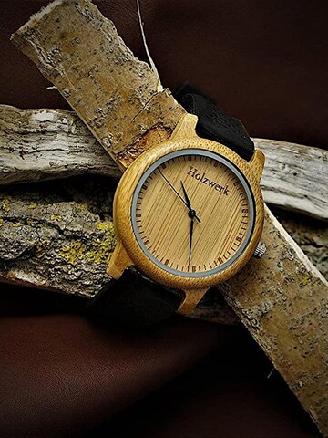 Holzwerk - Reloj analógico 'LINDEN' en negro