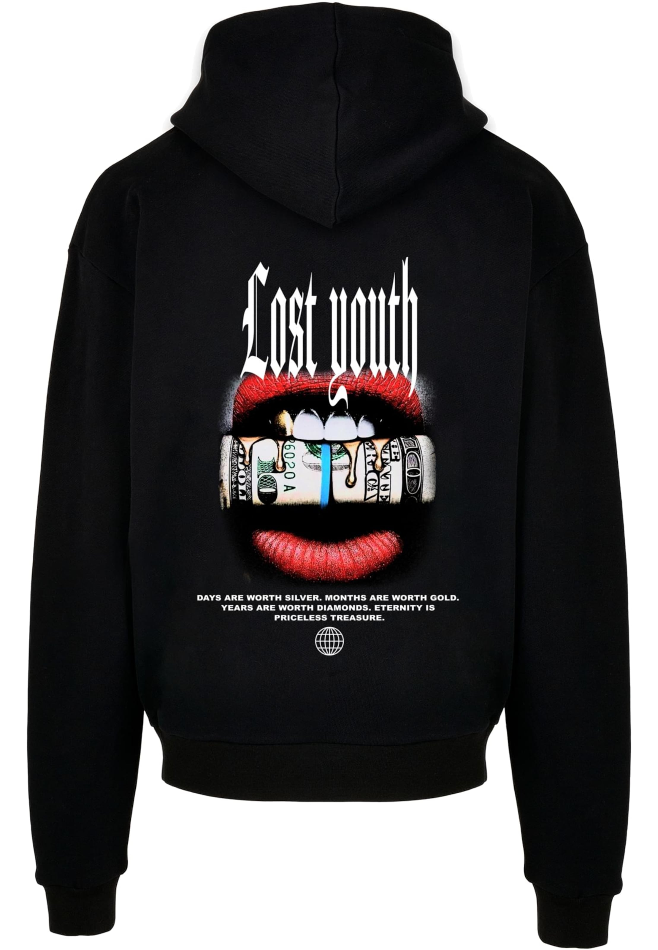 Lost Youth Sweatshirt 'Dollar' in Black