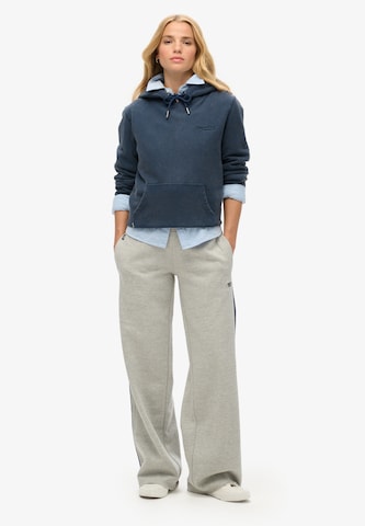 Wide Leg Pantalon 'Essential' Superdry en gris : devant