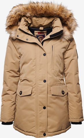 Veste d’hiver Superdry en marron : devant