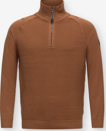 TOM TAILOR Svetr – hnědá: přední strana
