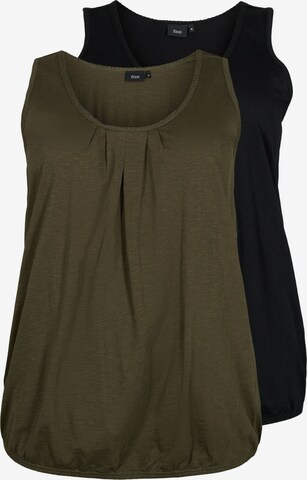 Zizzi Top 'Loa' in Green: front