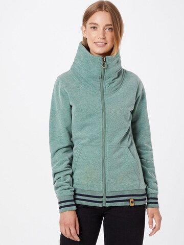 Fli Papigu Zip-Up Hoodie in Green: front