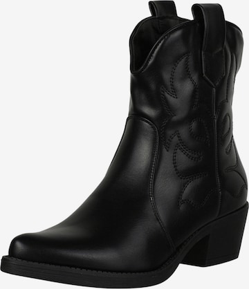 Bottes de cowboy Elara en noir : devant