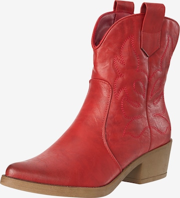 Bottes de cowboy Salinyang en rouge : devant