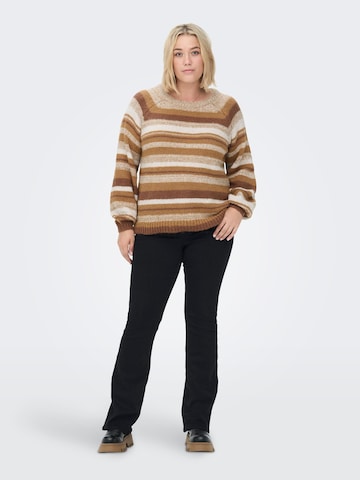 ONLY Carmakoma - Pullover 'Abby' em castanho