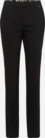 MARC AUREL Regular Pleated Pants in Black: front