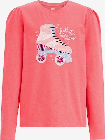 T-Shirt WE Fashion en rose : devant