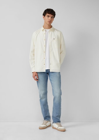 s.Oliver Regular fit Button Up Shirt in Beige