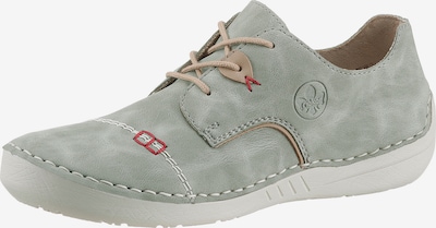 Rieker Chaussure à lacets '52528' en beige / vert pastel / rouge, Vue avec produit