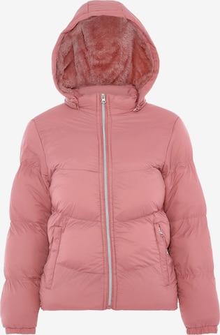 ROCKEASY Winter Jacket in Pink: front