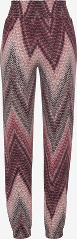 LASCANA Tapered Trousers 'Missoni' in Pink