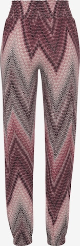 LASCANA Tapered Hose 'Missoni' in Pink