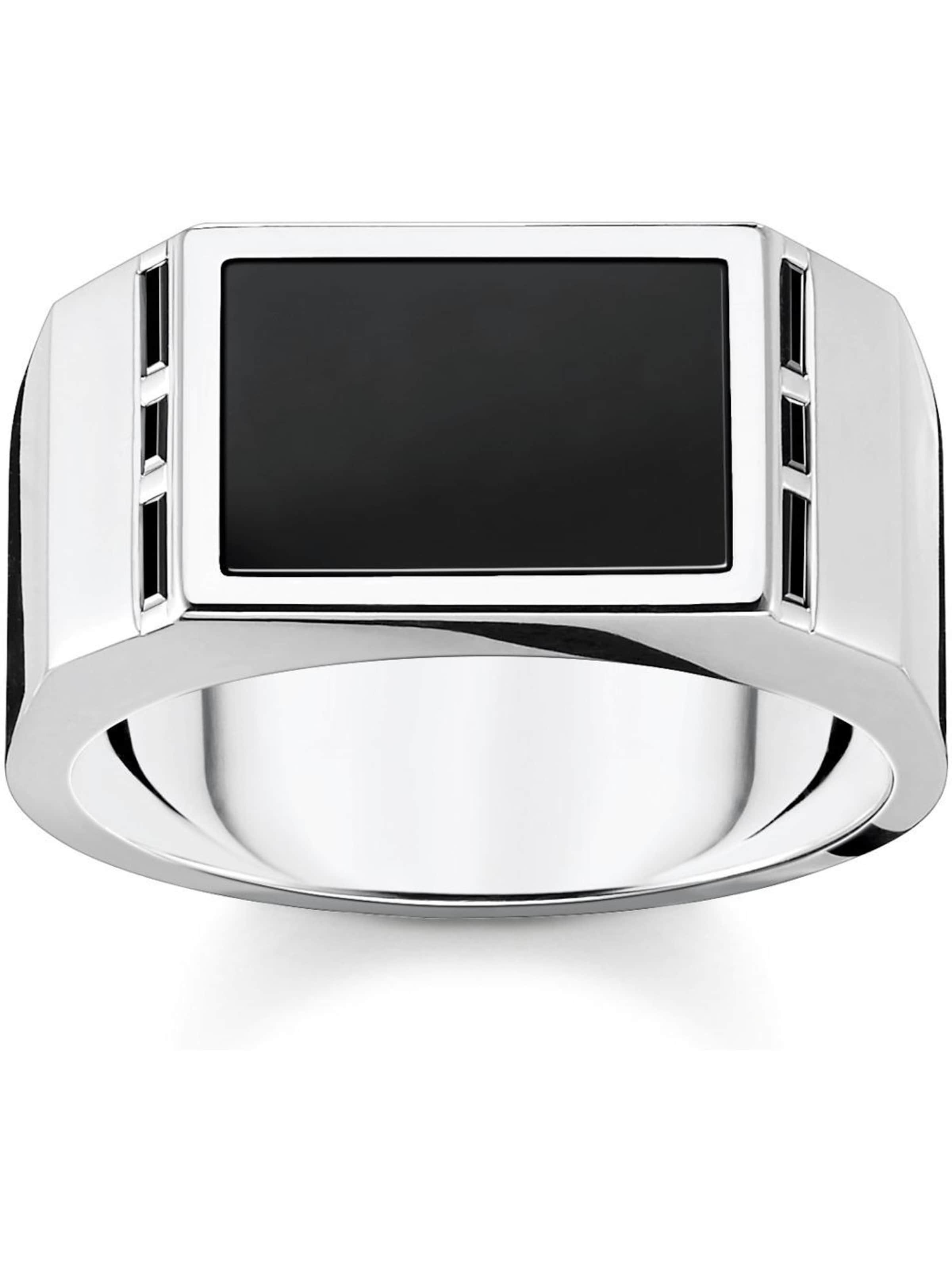 Thomas Sabo Ring in Schwarz: Vorderseite