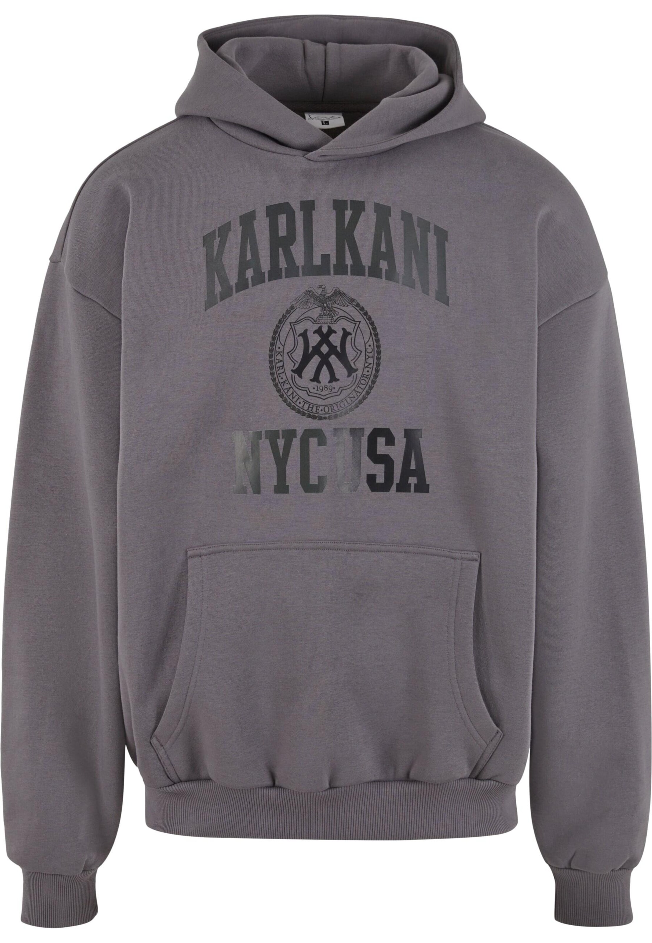 Felpa 'USA' di Karl Kani in grigio: frontale