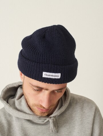 Cleptomanicx Beanie 'Storm' in Blau: Vorderseite