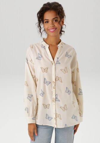 Aniston CASUAL Blouse in Beige: front