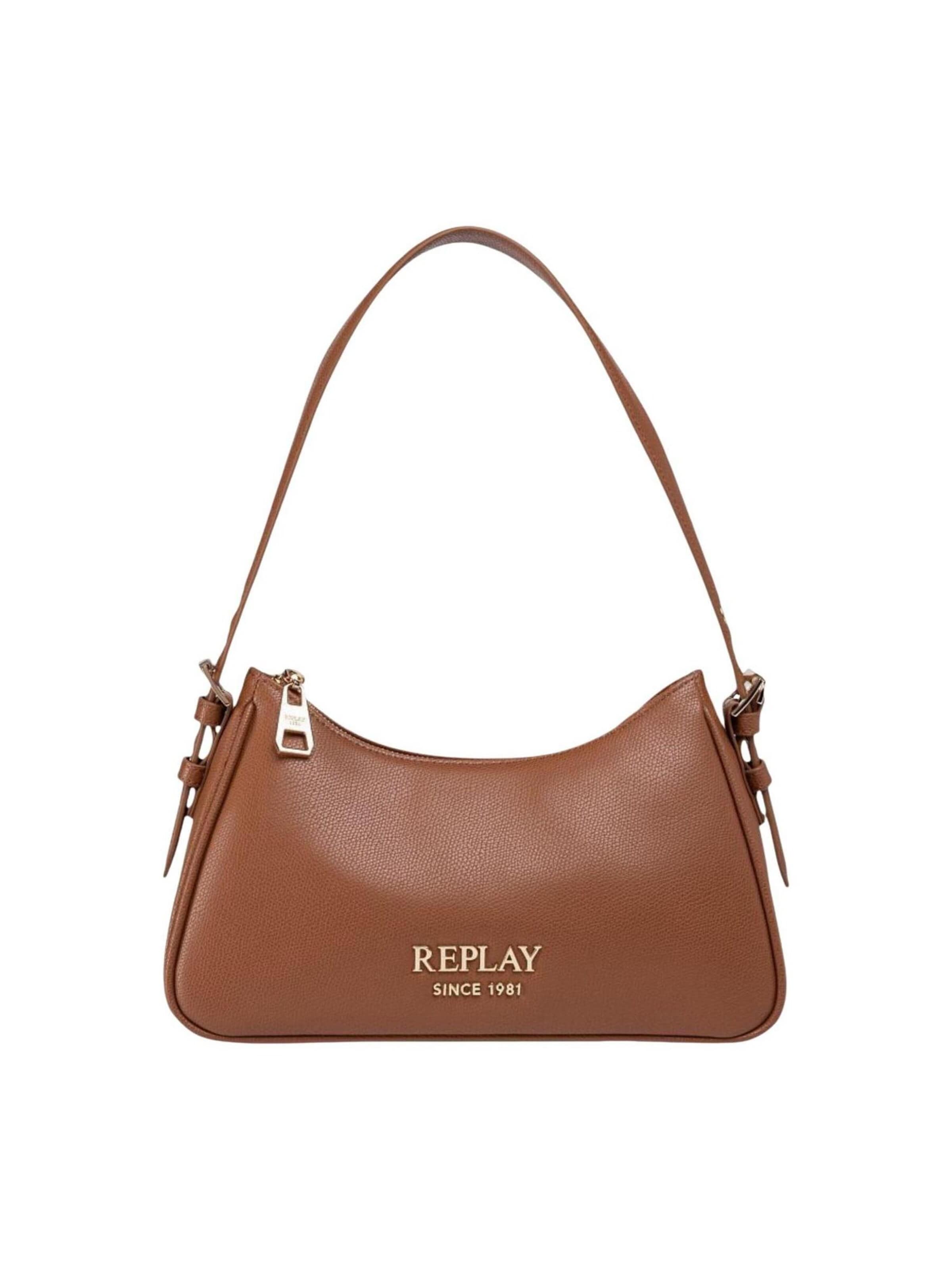 Borsa a spalla 'TEXTURIZED SYNTHETIC FW01A1.000.A7243S' di REPLAY in marrone: frontale