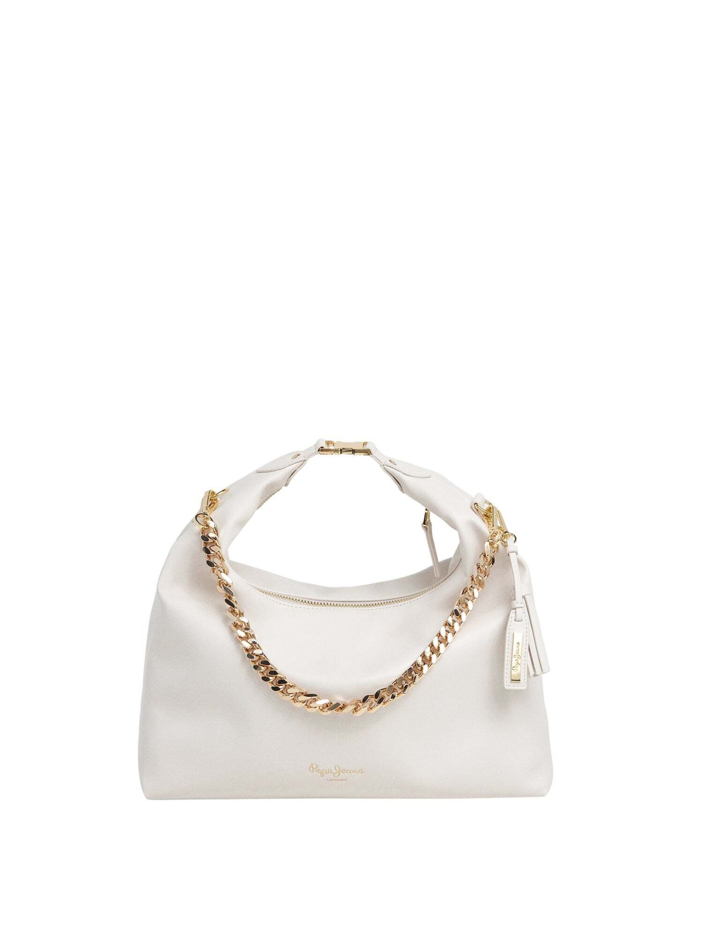 Pepe Jeans Handtasche in Weiß: Vorderseite