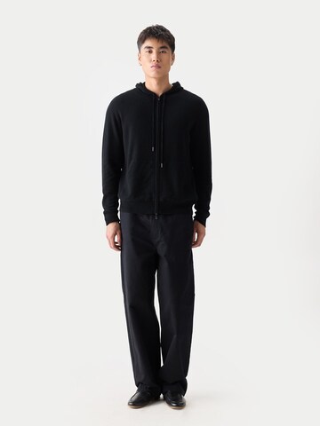 GOBI Cashmere Strickjacke 'Men's Zip-Up Cashmere Hoodie'‌‌‌‌‌‌ in Schwarz