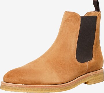 Henry Stevens Chelsea boots 'Marshall CB' in Bruin: voorkant