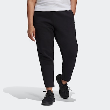 ADIDAS SPORTSWEAR Regular Workout Pants in Black: front